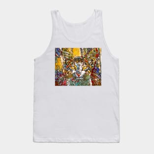 Mosaic Multicolor Cat 697 Tank Top